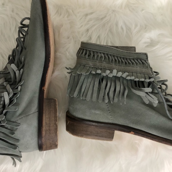 Free People Firefly Lace Up Fringe Sandal, 37 - Picture 8 of 8